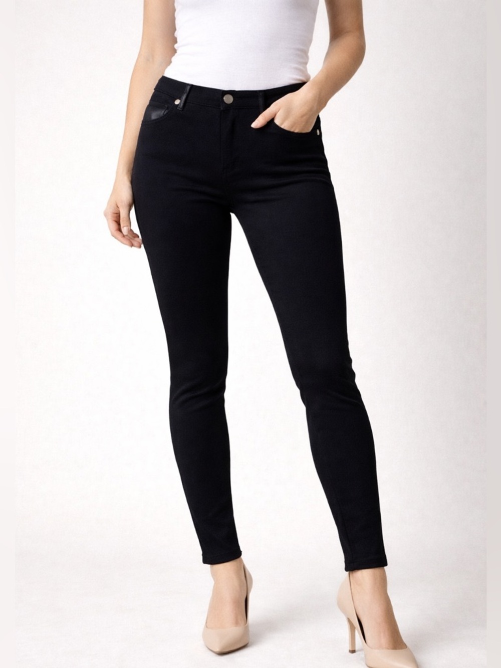 Ci Sono black dress pants tights stretch sz women’s ponte  Medium